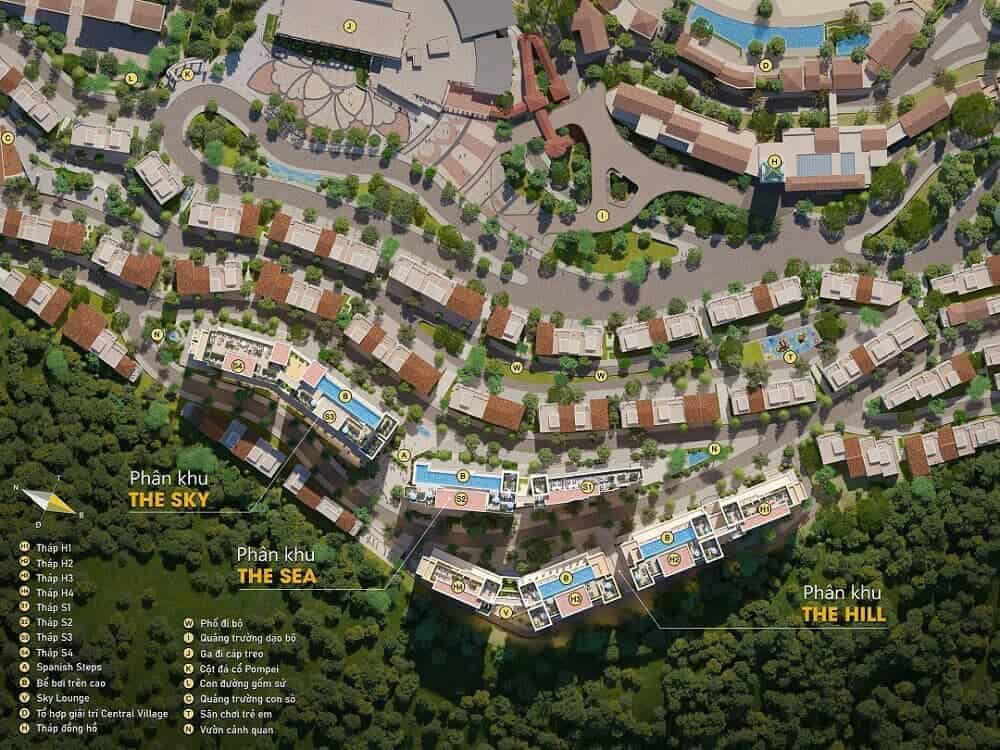 Các phân khu của dự án Sun Grand City Hillside Residence