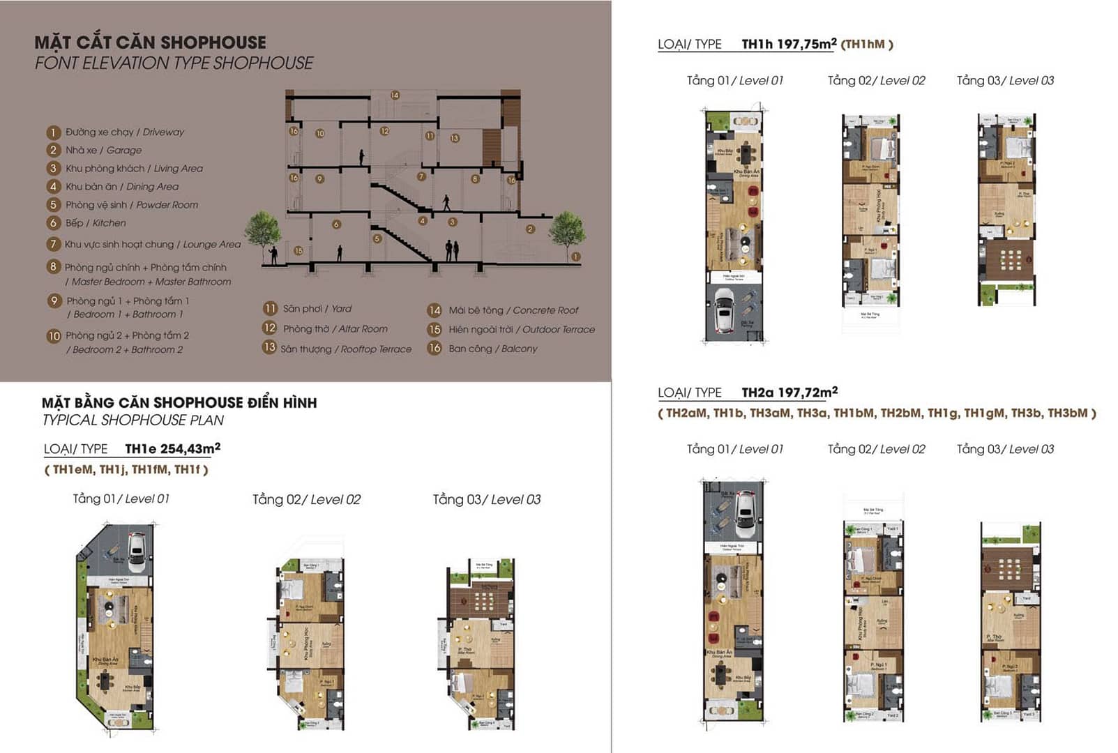 layout thiết kế nhà phố artisan park