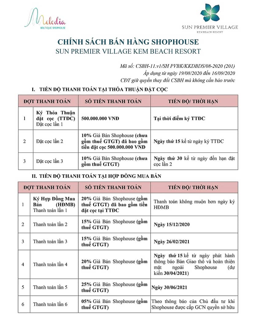 chinh-sach-ban-hang-Melodia Boutique Shophouse